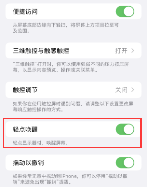 托克逊苹果授权维修站分享iPhone轻点无法唤醒怎么办 